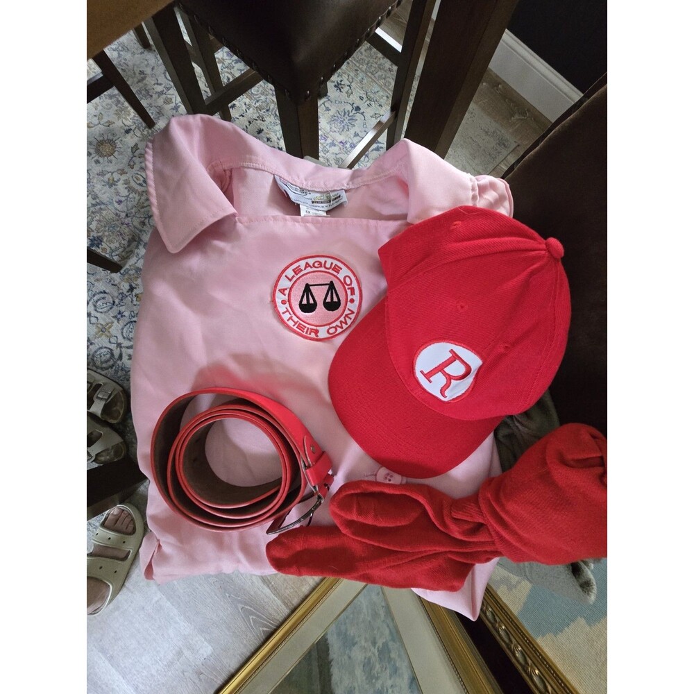 A League of Their Own Costume Belt Pink Rockford Peach Baseball Complete 2XL/5XL